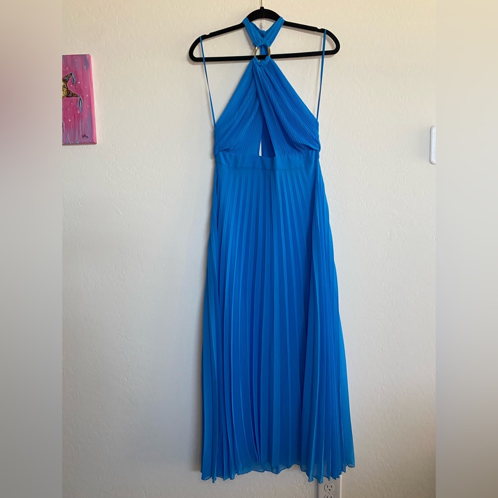 ZARA Pleated halter dress
